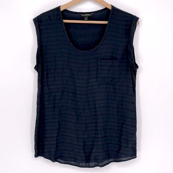 Banana Republic Factory Tops - Banana Republic Short Sleeve Top Black Women’s Size Large
